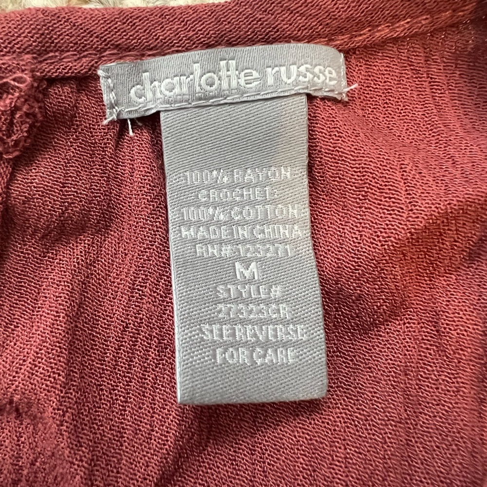Charlotte Russe maroon tank top